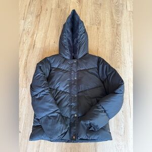 Black Puffer Jacket with Hood